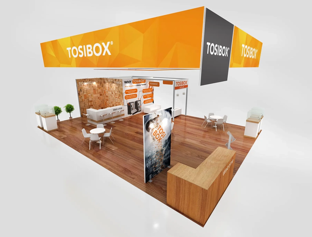 40x40 trade show booth